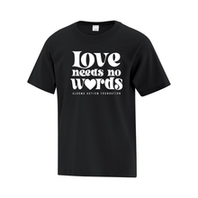 Load image into Gallery viewer, Algoma Autism Foundation &#39;Love Needs No Words&#39; Everyday Cotton Youth Tee