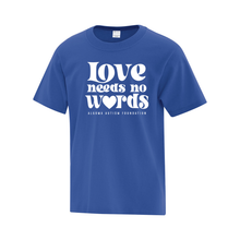 Load image into Gallery viewer, Algoma Autism Foundation &#39;Love Needs No Words&#39; Everyday Cotton Youth Tee