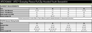 Greenwood Everyday Fleece Hooded Full Zip Youth Sweatshirt