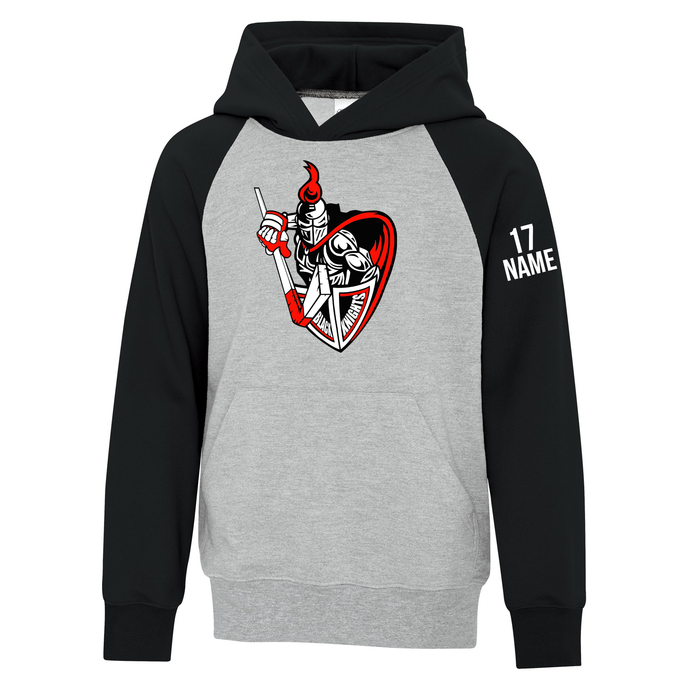 Black Knights Hockey Spirit Wear Two-Tone Youth Hoodie