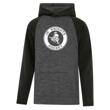 Load image into Gallery viewer, Jr. Knights Dynamic Heather Fleece Two-Tone Youth Hoodie