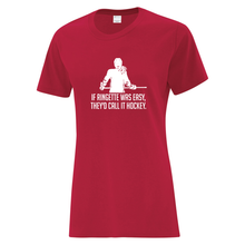 Load image into Gallery viewer, Sault Ringette Club &#39;If Ringette Was Easy&#39; Everyday Cotton Ladies Tee