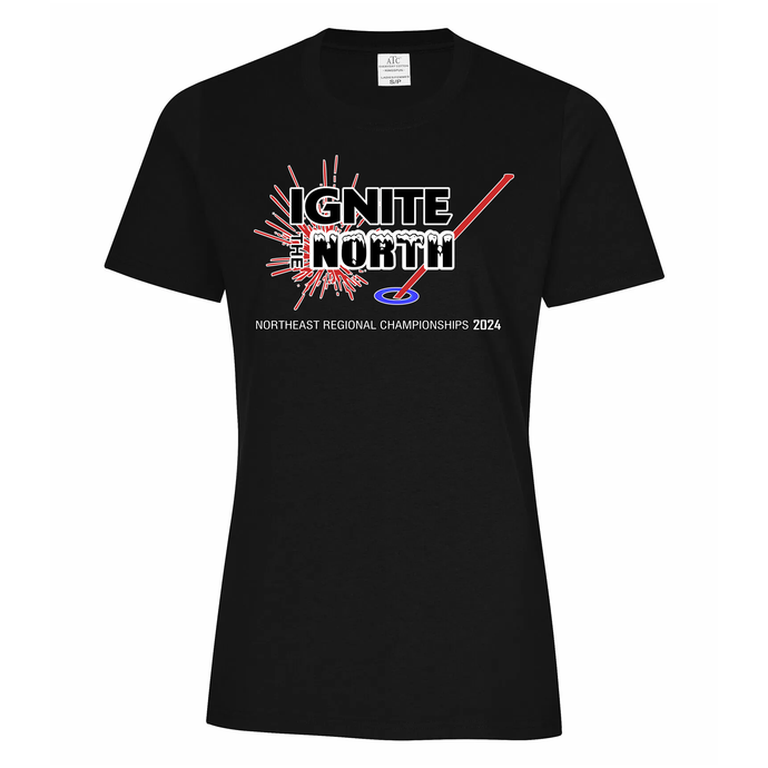 Ignite The North Ringette Championships Everyday Ring Spun Cotton Ladies Tee