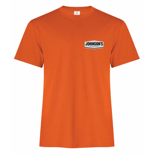 Johnson's RV and Auto Everyday Ring Spun Cotton Tee (FLC Logo No Trees + Full Back Logo With Trees)