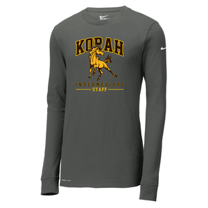 Korah Intermediate STAFF NIKE Dri-FIT Cotton/Poly Long Sleeve Tee