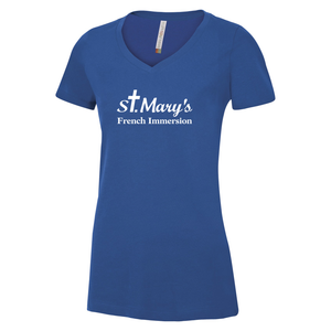 SMFI STAFF Ladies V-Neck Cotton Tee