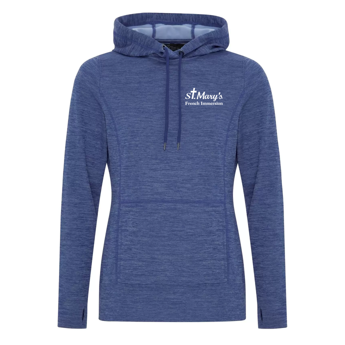 SMFI STAFF Dynamic Heather Fleece Hooded Ladies Sweatshirt