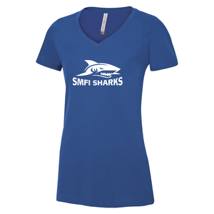 SMFI STAFF Ladies V-Neck Cotton Tee