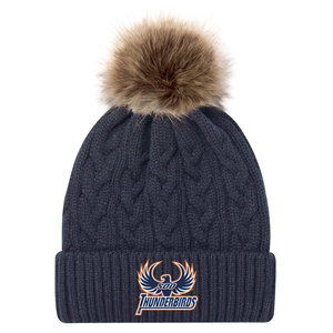 Soo Thunderbirds Faux Fur Pom Pom Toque