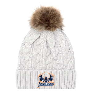 Soo Thunderbirds Faux Fur Pom Pom Toque