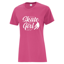 Load image into Gallery viewer, Ringette Club &#39;Try To Keep Up&#39; Everyday Cotton Ladies Tee