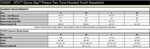 Greenwood Game Day Fleece Two Tone Youth Hooded Sweatshirt