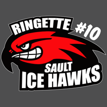 Load image into Gallery viewer, Sault Ringette Club Ice Hawks Car Window Decal