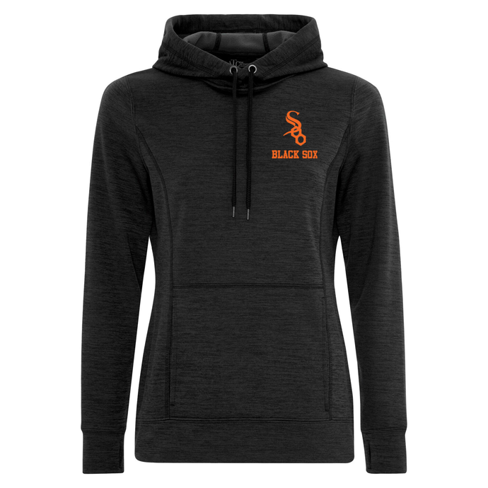 Soo Black Sox Dynamic Heather Fleece Hooded Ladies Sweatshirt