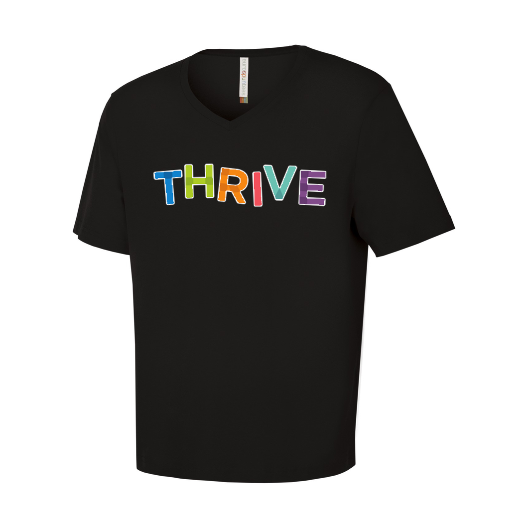 THRIVE Ring Spun Cotton V-Neck Tee